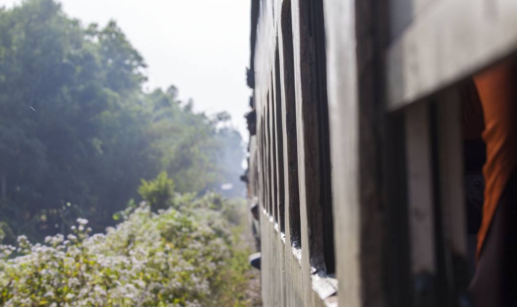 Train journey between Srimangal and Dhaka Bangladesh