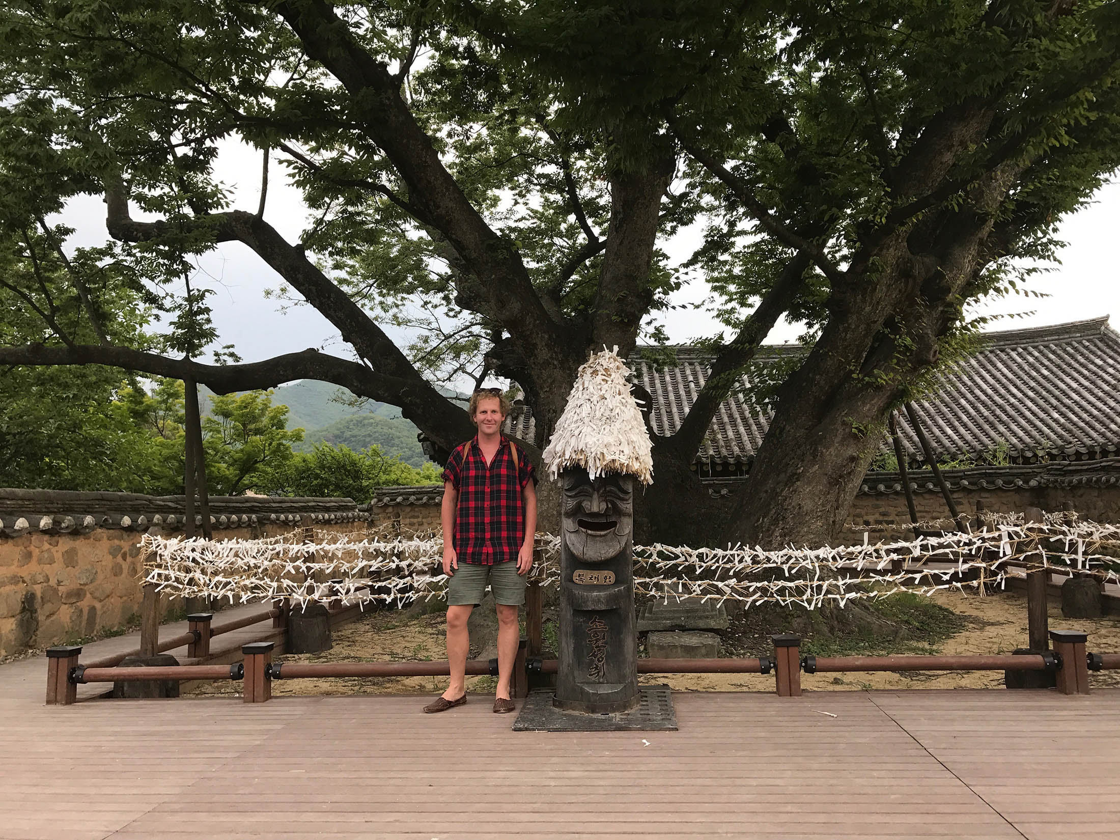 Ben at Samsindang in Hahoe, South Korea