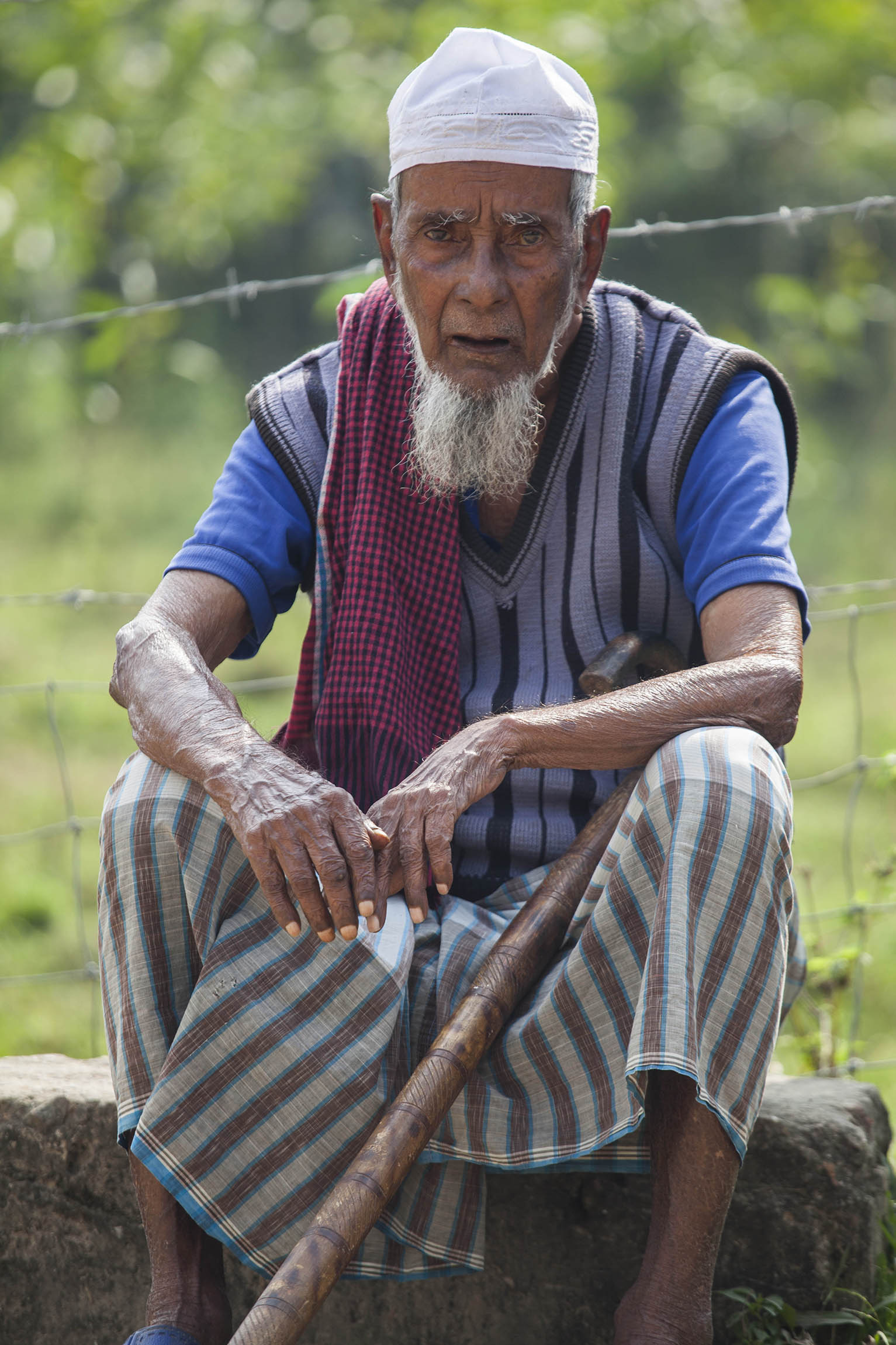 Elderly Muslim man near Sreemangal, Bangladesh