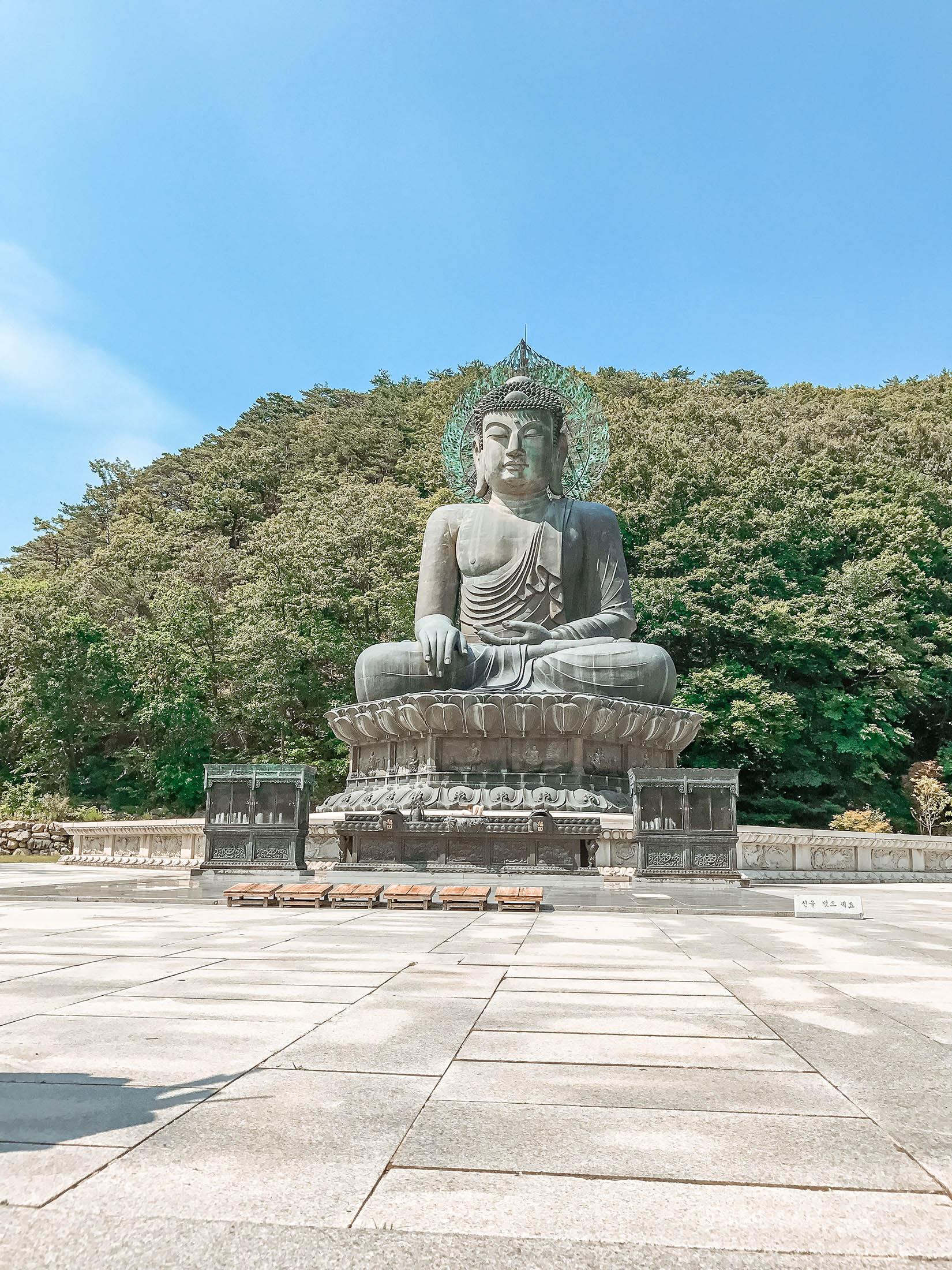 Giant buddha statue inside Seoroksan National Park in South Korea