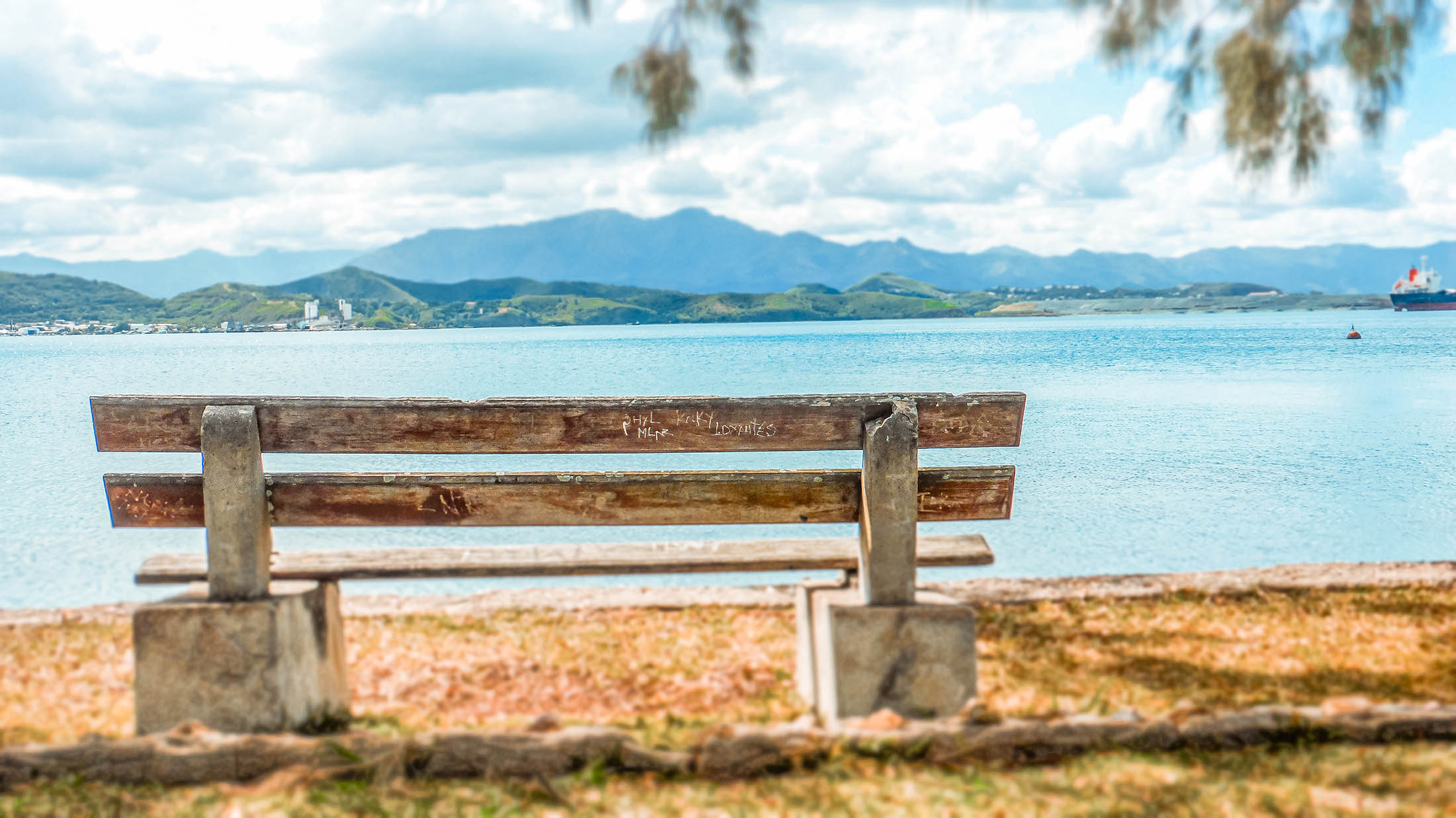 Seat and lookout en route to Kuendu Beach, Noumea, New Caledonia