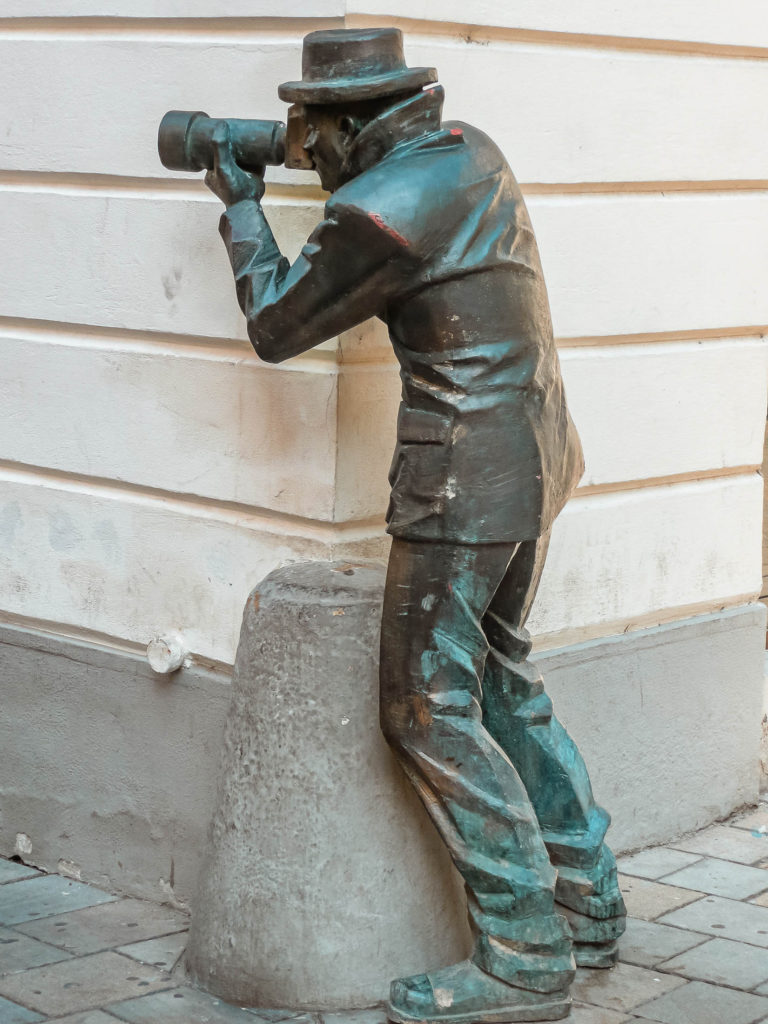 Statue in Bratislava Slovakia