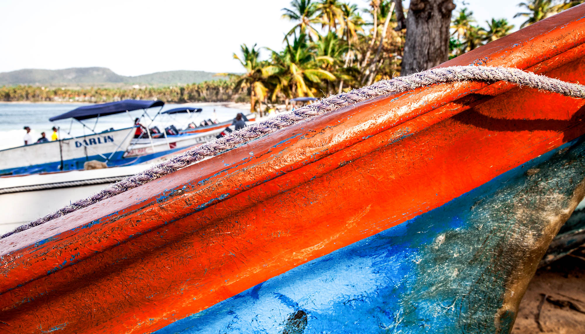 Boats on Las Galeras, Dominican Republic