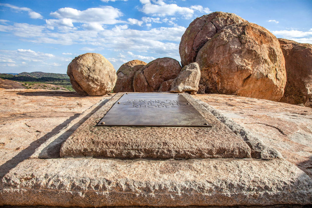 Burial site of Rhodes at World's View in Matobo National Park Zimbabwe