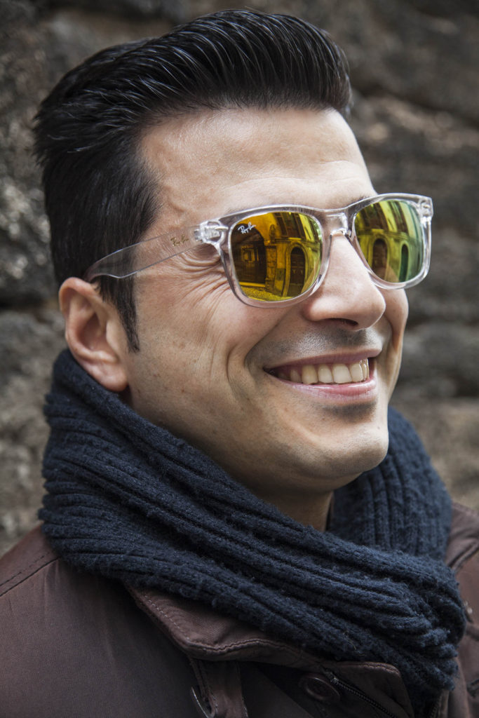 Ismael wearing sunglasses in Ferentino-Supino Italy not cropped