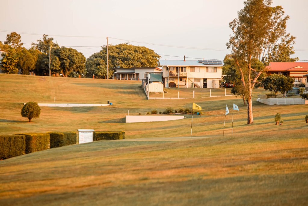 Kilcoy golf course at dusk