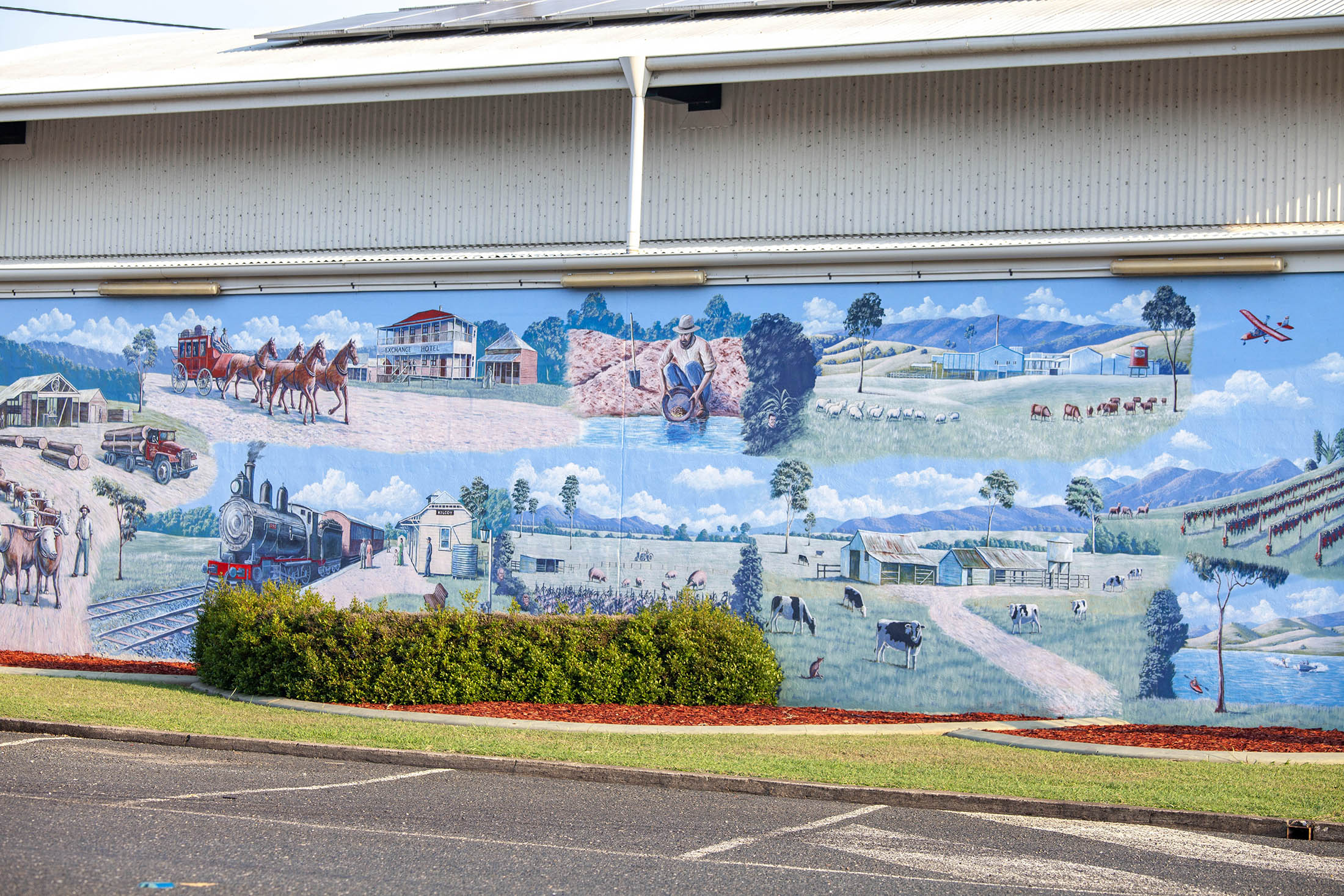 Mural on Fire Station wall, Kilcoy