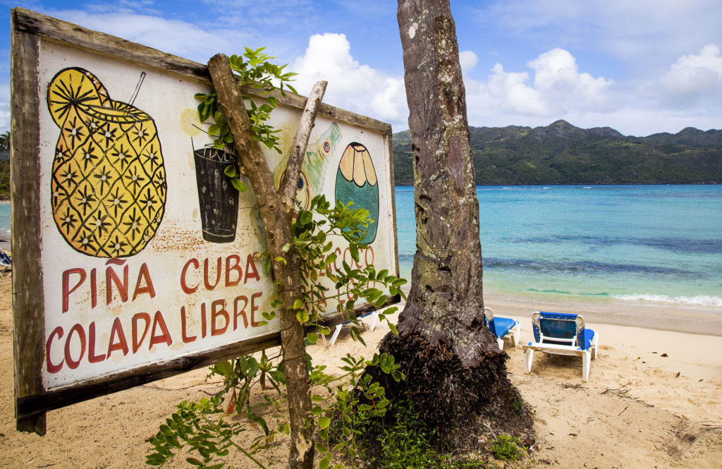 Sign on Playa Rincon, Dominican Republic