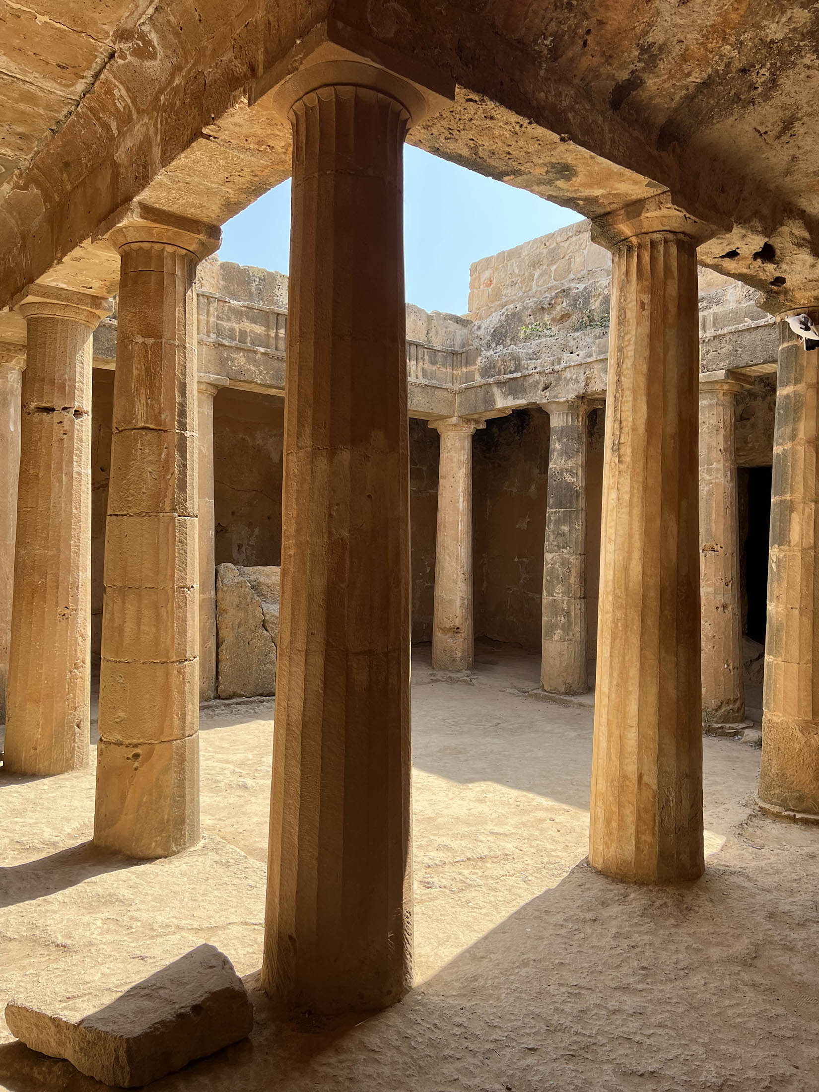 Tomb 8 inside Tombs of the Kings, Paphos, Cyprus